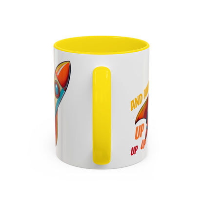 Rocket Ship Liftoff Colorful Ceramic Mug (11, 15oz)