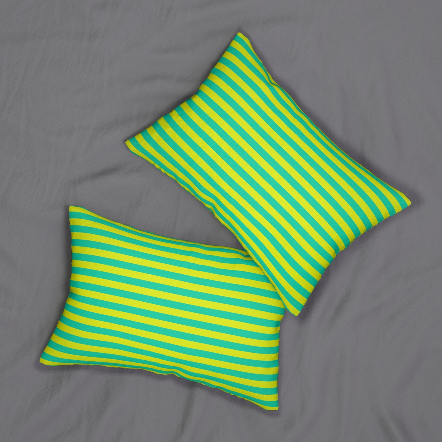 Lemon Lime Skinny Striped Lumbar Pillow