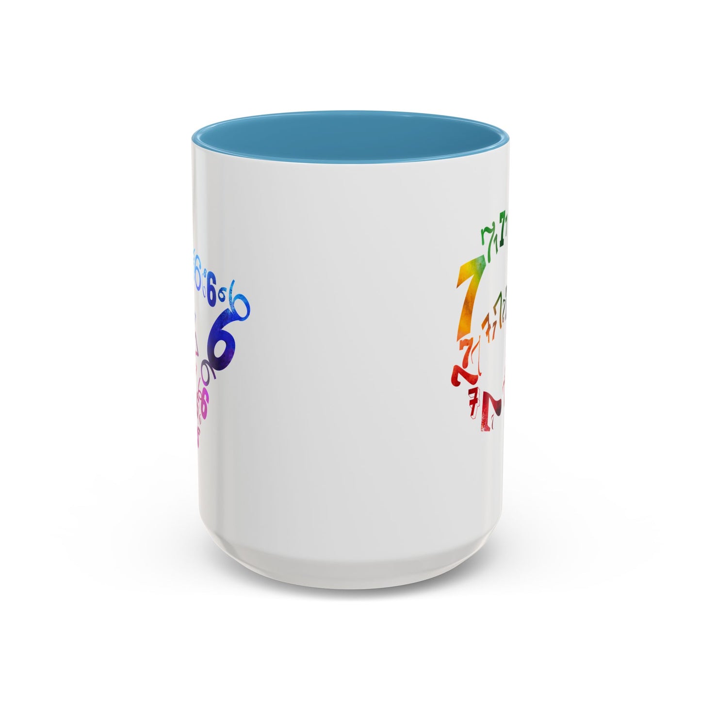 6-7 Meme Illusion Colorful Handle Ceramic Mug (11, 15oz)