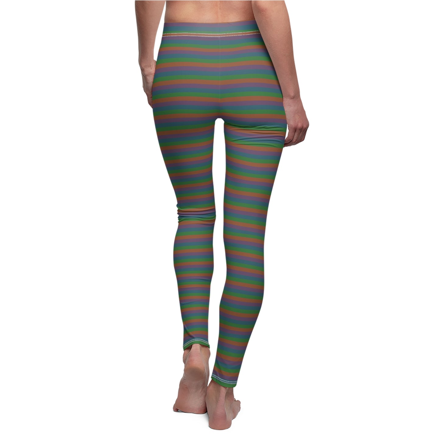Muted Skinny Striped Women's Super Soft Leggings