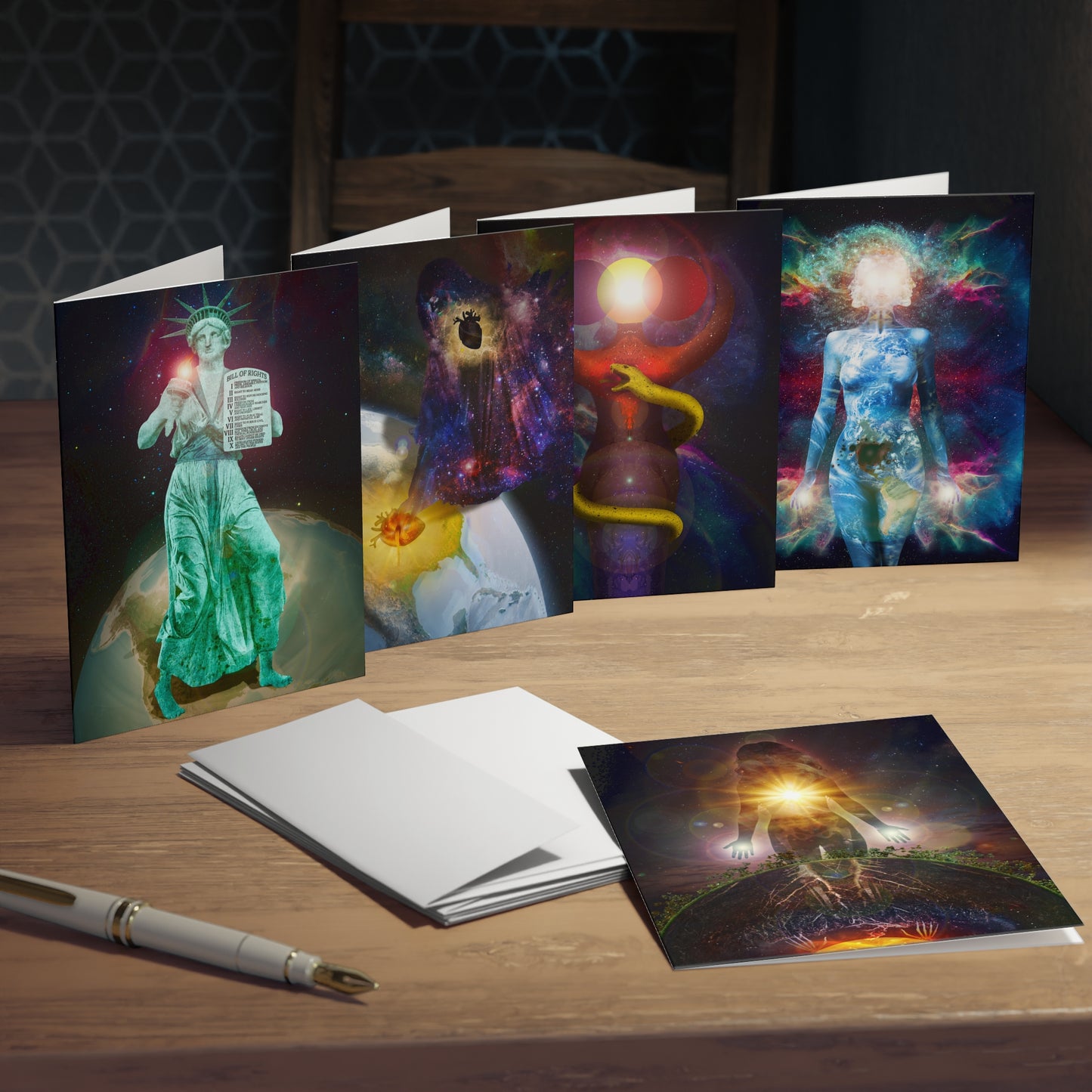 Surreal Divine Feminine Greeting Cards (5-Pack w/Envelopes)