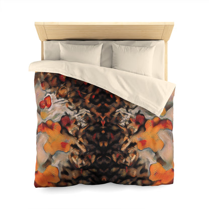 Burnt Umber Rocks Woven Duvet Cover