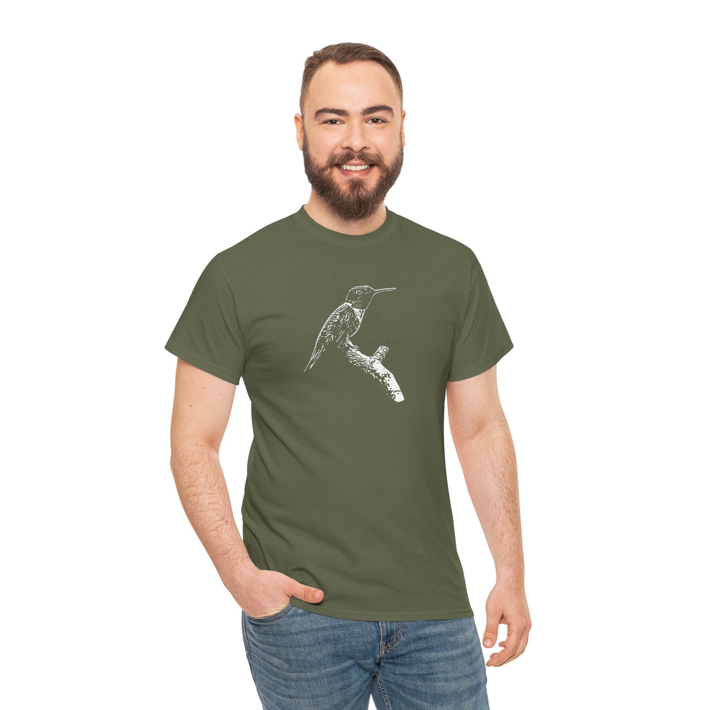 Hummingbird Adult 100% Cotton T-Shirt (Multicolors)