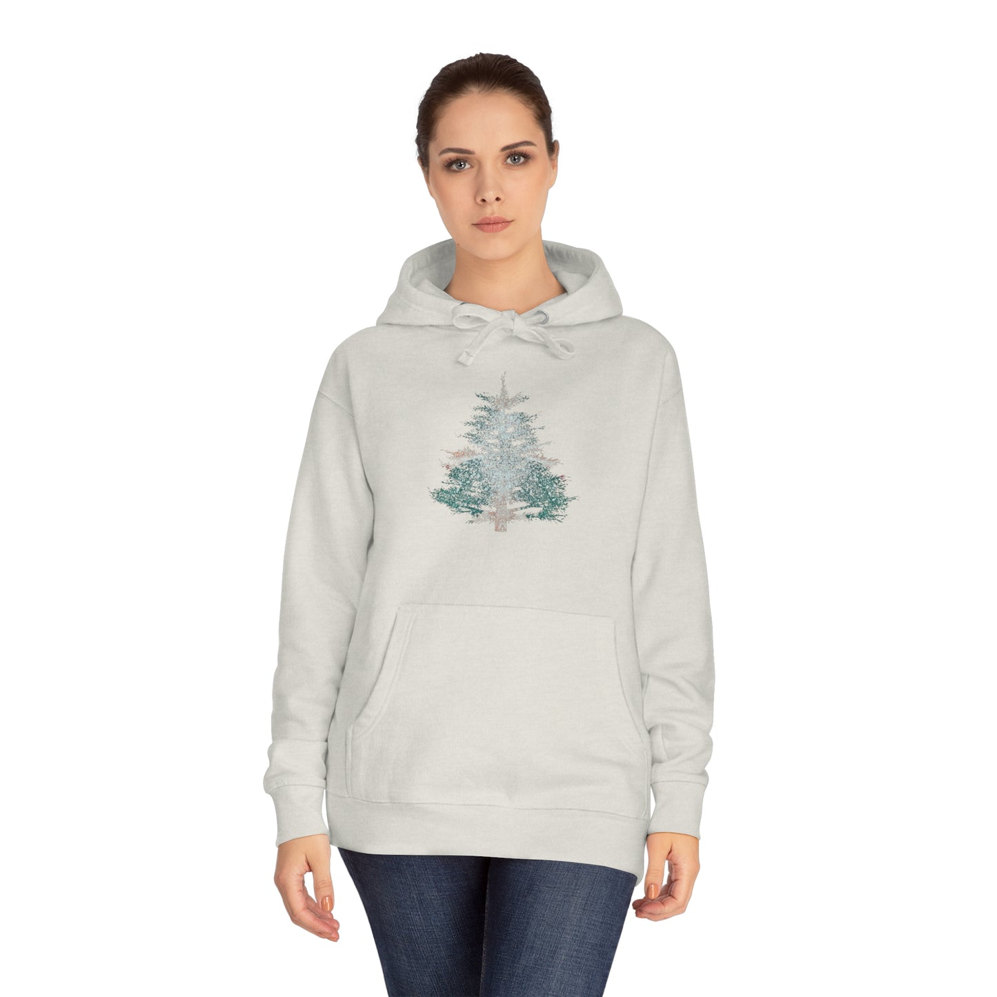 Painted Pine Tree Adult Fleece Hoodie