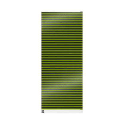 Avocado Green Striped Wrapping Paper Roll (3 sizes)