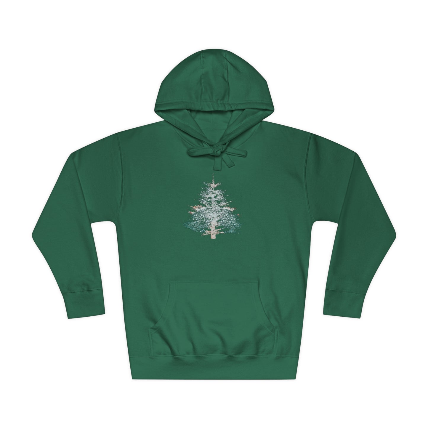 Painted Pine Tree Adult Fleece Hoodie