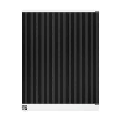 Black + Gray Stripes Wrapping Paper Roll (3 sizes)