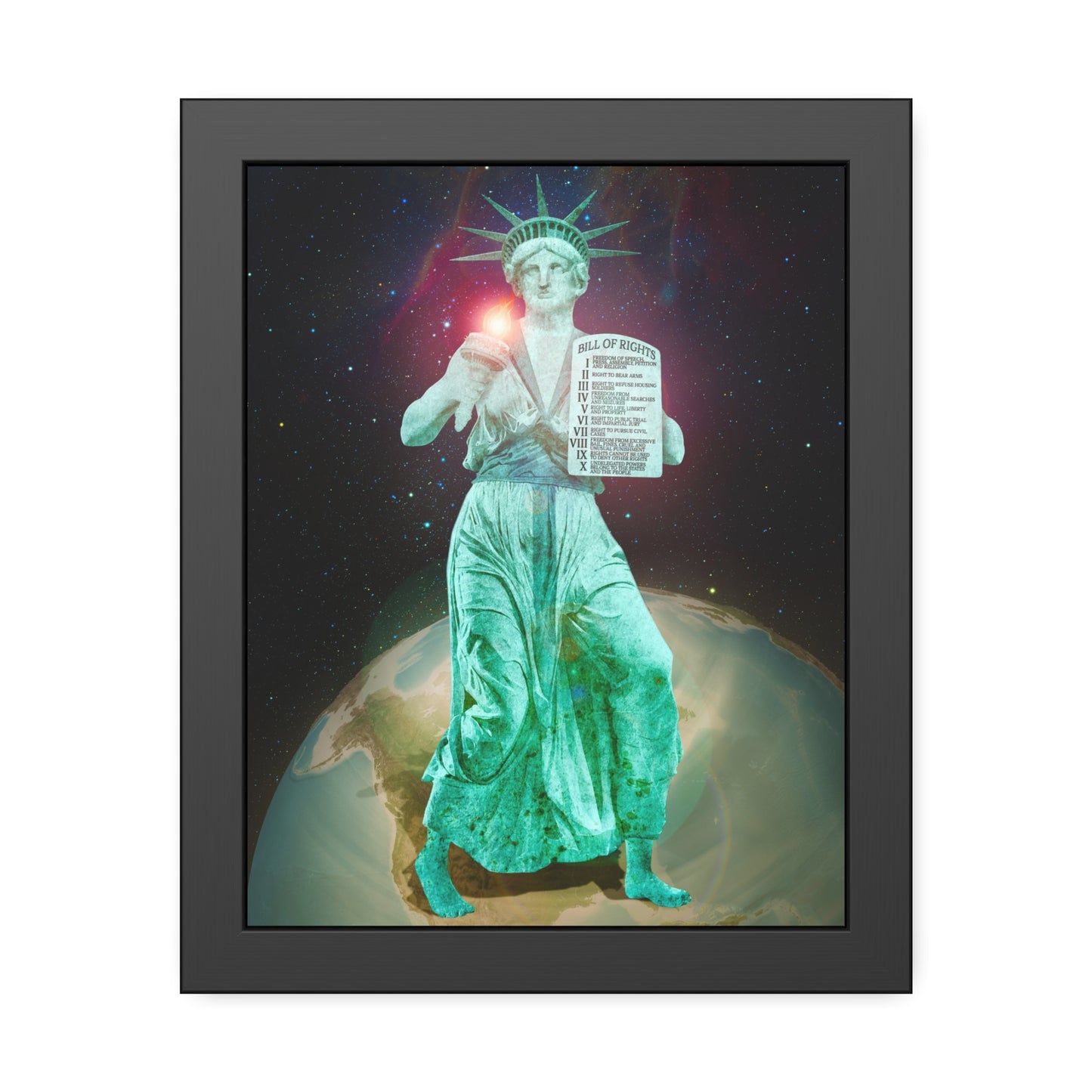 Divine Lady Liberty Framed Print | Surreal Art