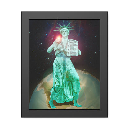 Divine Lady Liberty Framed Print | Surreal Art