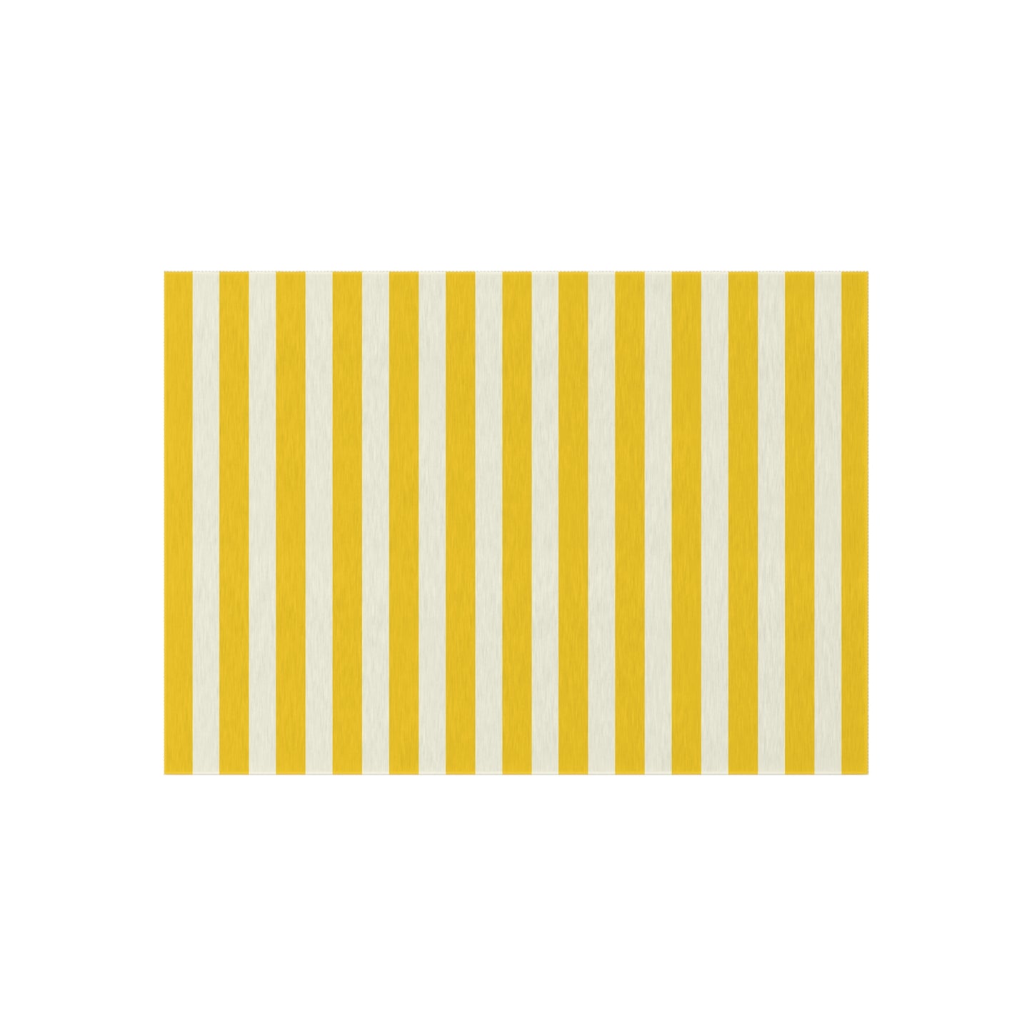 Lemony Yellow Stripes Outdoor Rug