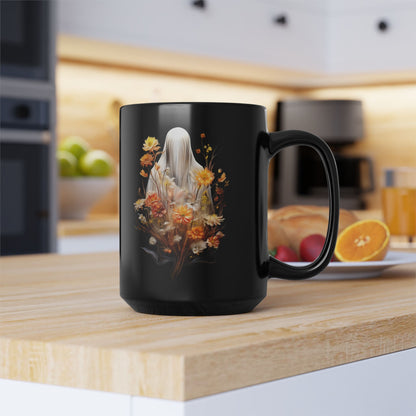 Halloween Garden Haunting 15oz Black Mug