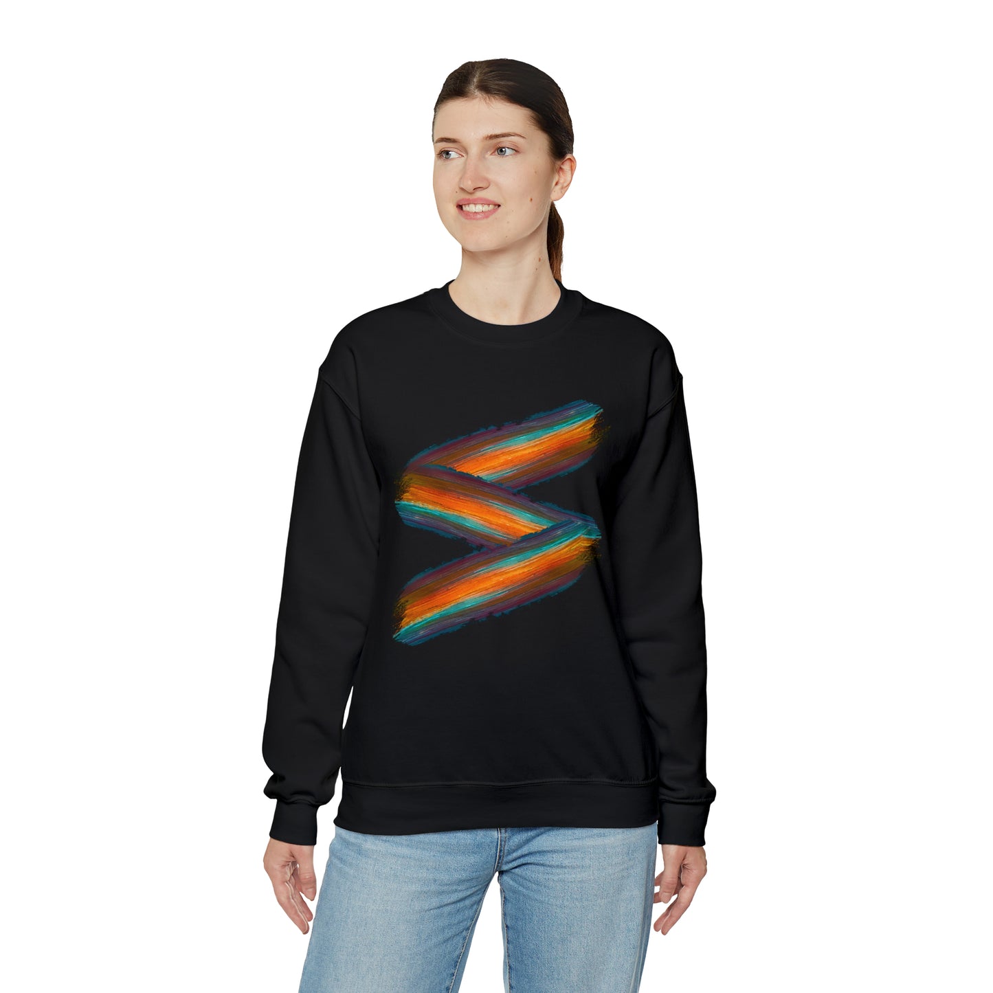 Colorful Paint Stripes Women's Sweatshirt