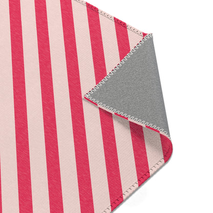 Diagonal Pink Stripes Indoor Rug