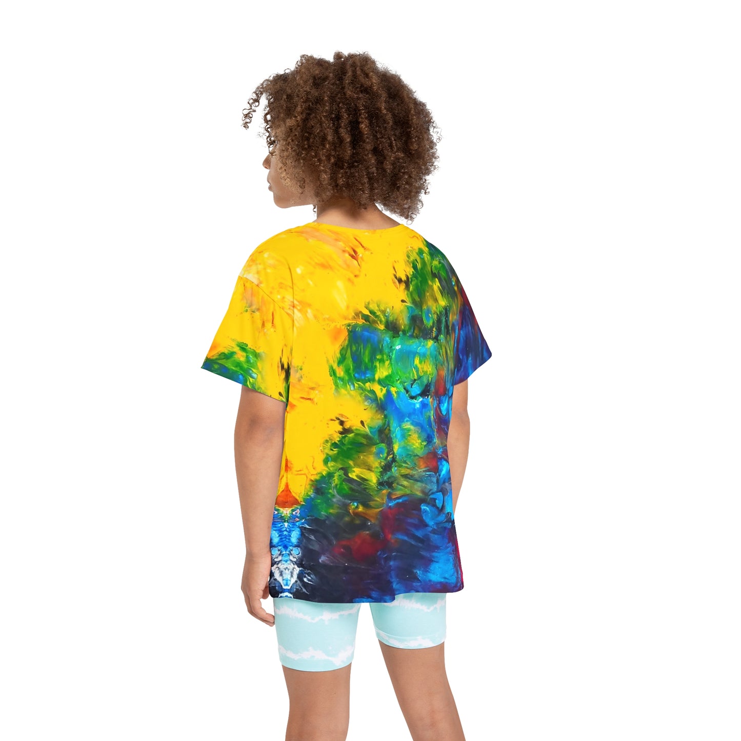 Colorful Paint Waves Kids' Poly Tee