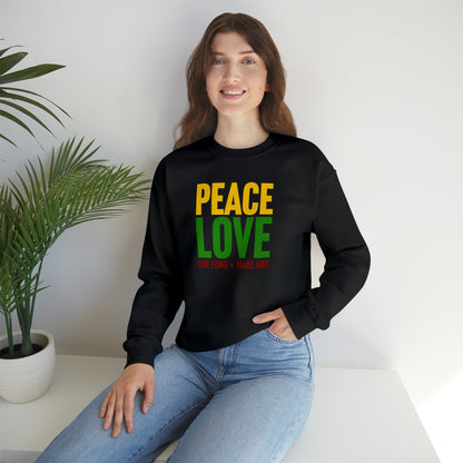 Peace, Love, Live Long + Make Art Women's Sweatshirt