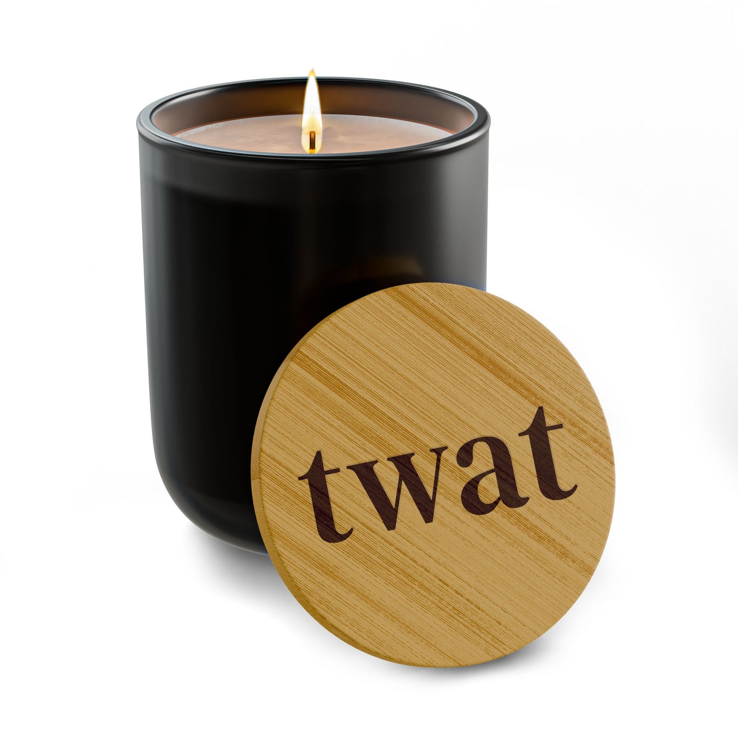 Engraved Spicy T-Word Scented Soy Candle, 14oz | Funny Joke Gifts