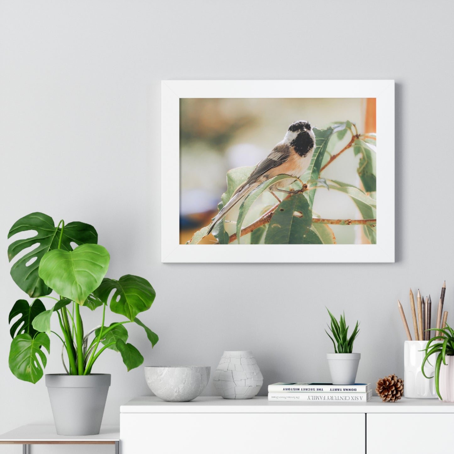 Black-Capped Chickadee Framed Matte Print