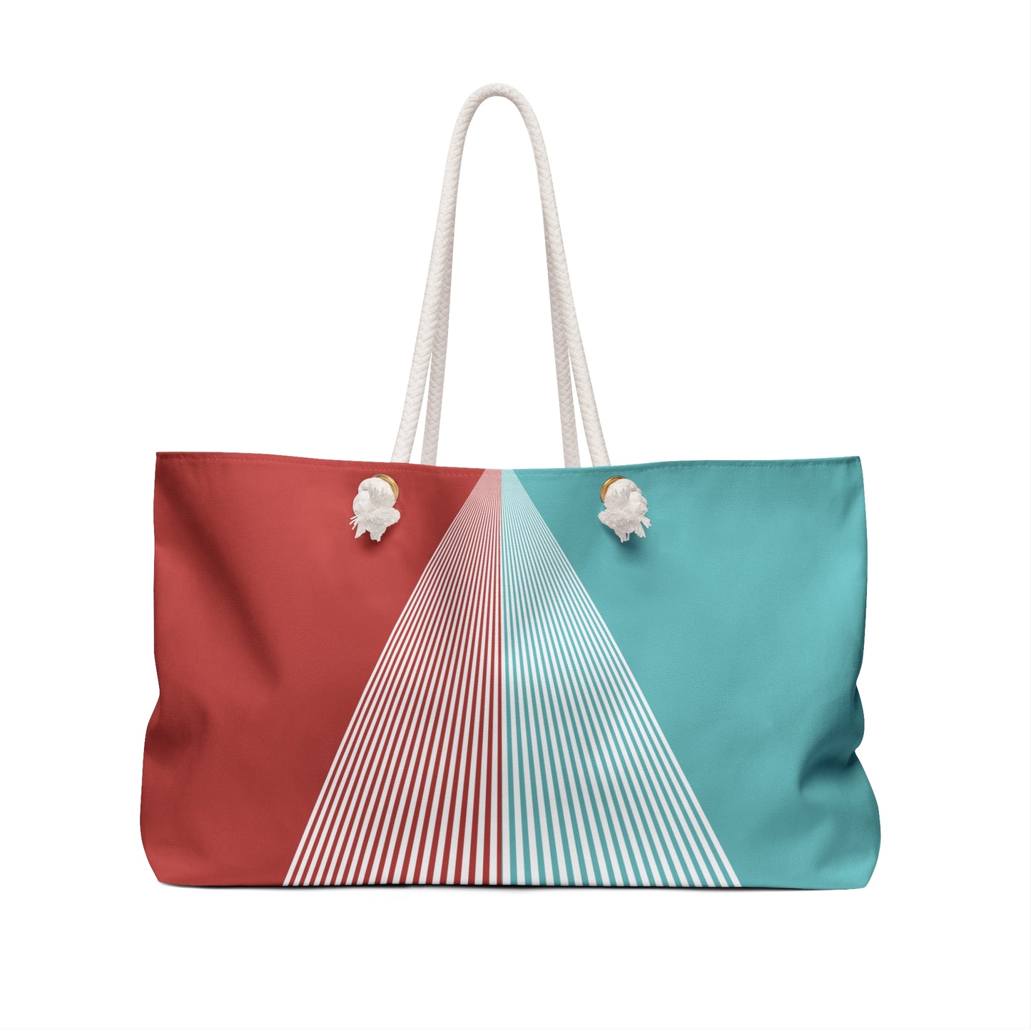 Blue + Red Color Duality Weekender Bag