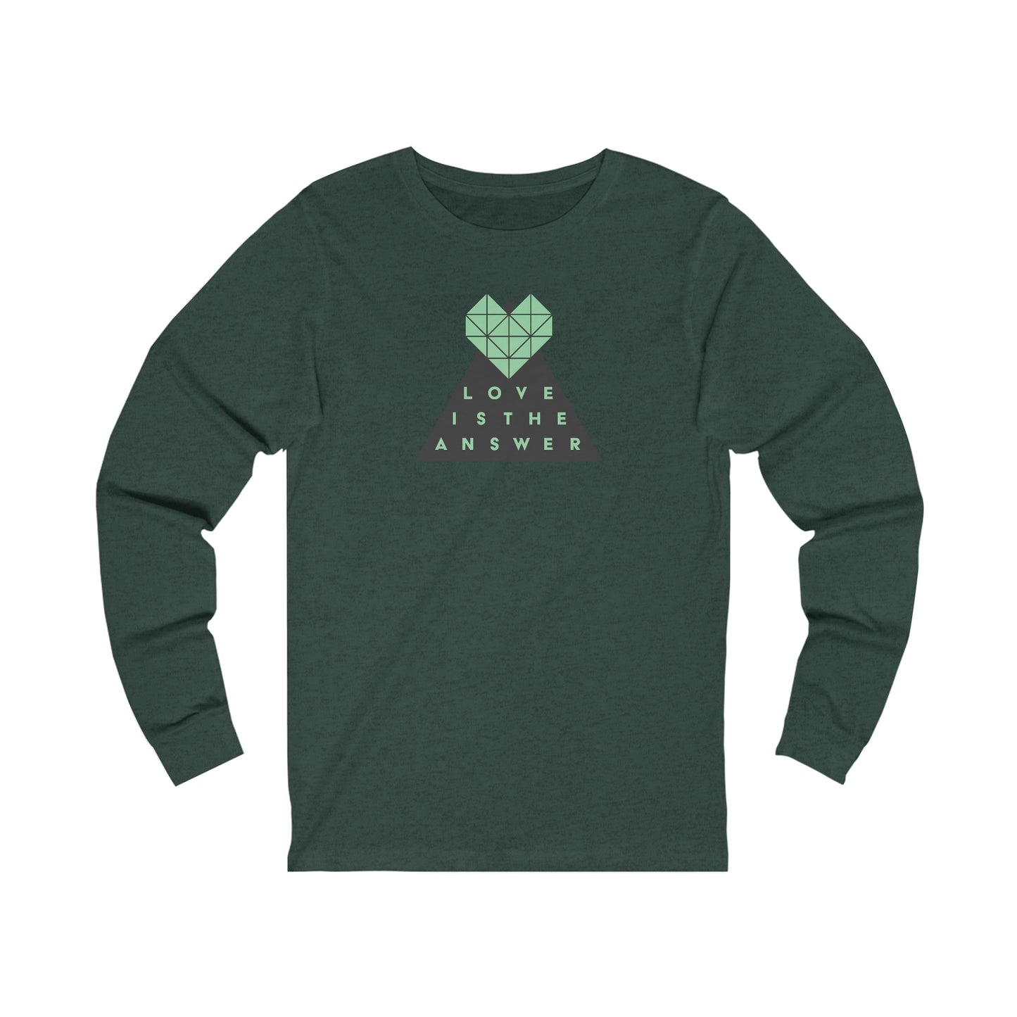 Love is the Answer Adult Long Sleeve Shirt (multicolors)