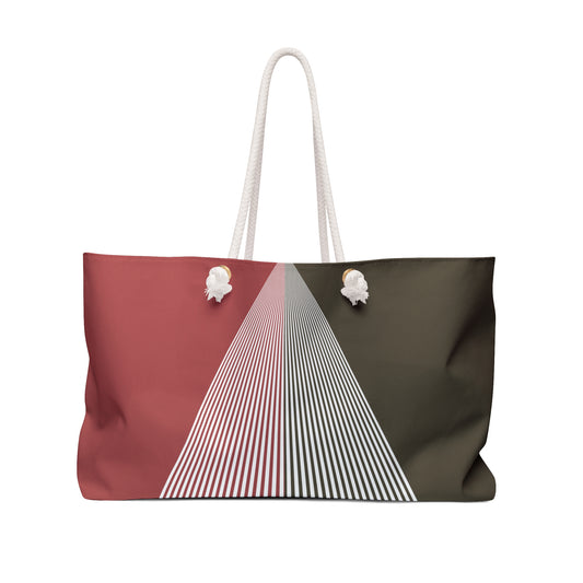 Pink + Brown Color Duality Weekender Bag