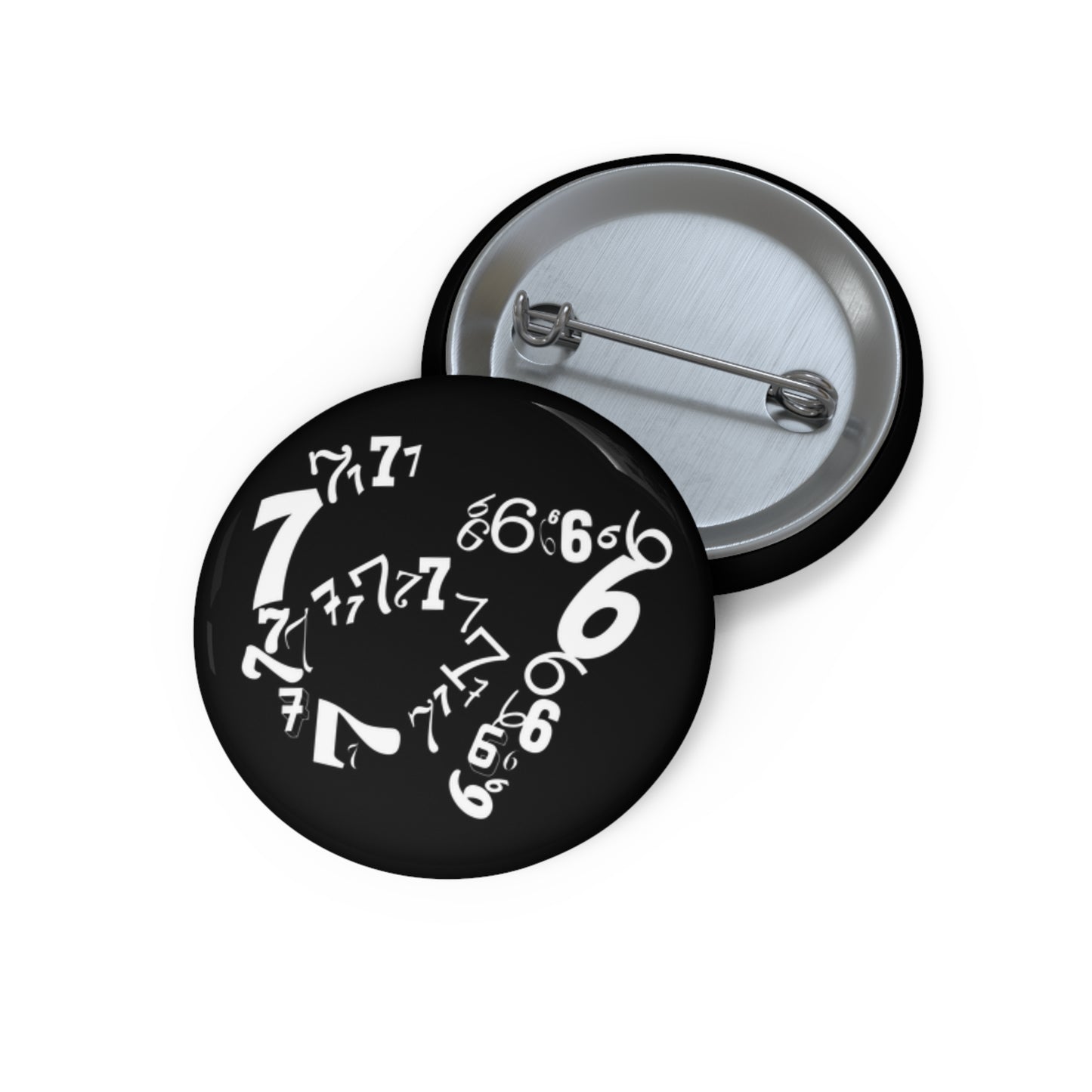 6-7 Meme Illusion Black + White Metal Pin | Made in the USA