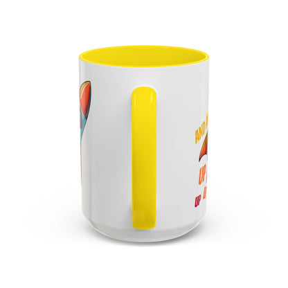 Rocket Ship Liftoff Colorful Ceramic Mug (11, 15oz)