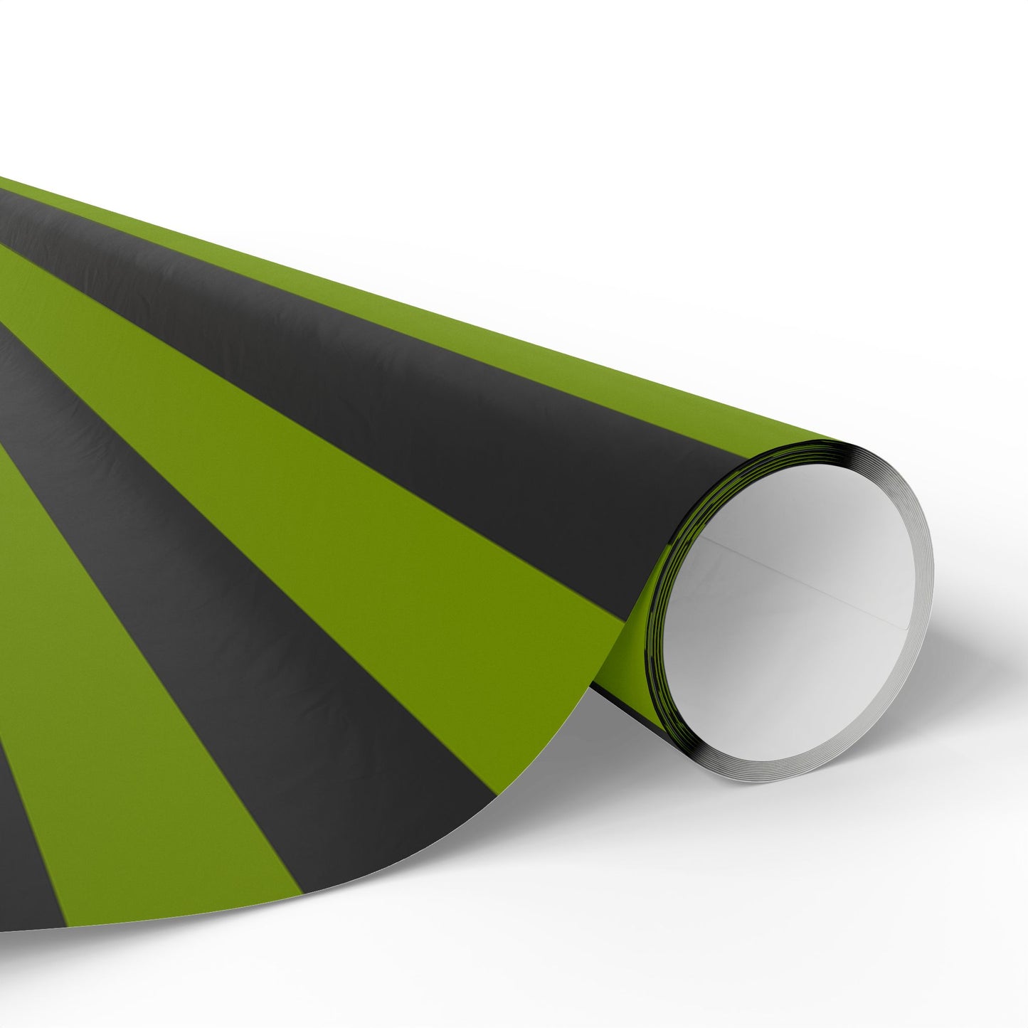 Avocado Green Striped Wrapping Paper Roll (3 sizes)