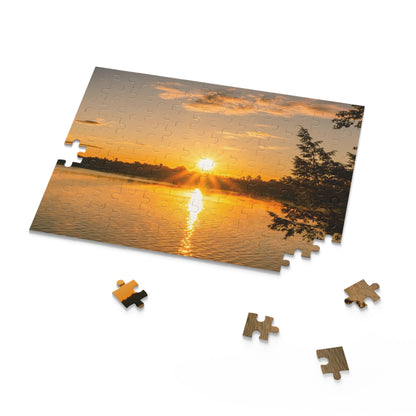 Sunbeams Streaming Onto Forest Path Puzzle (120, 252, 500-Piece)