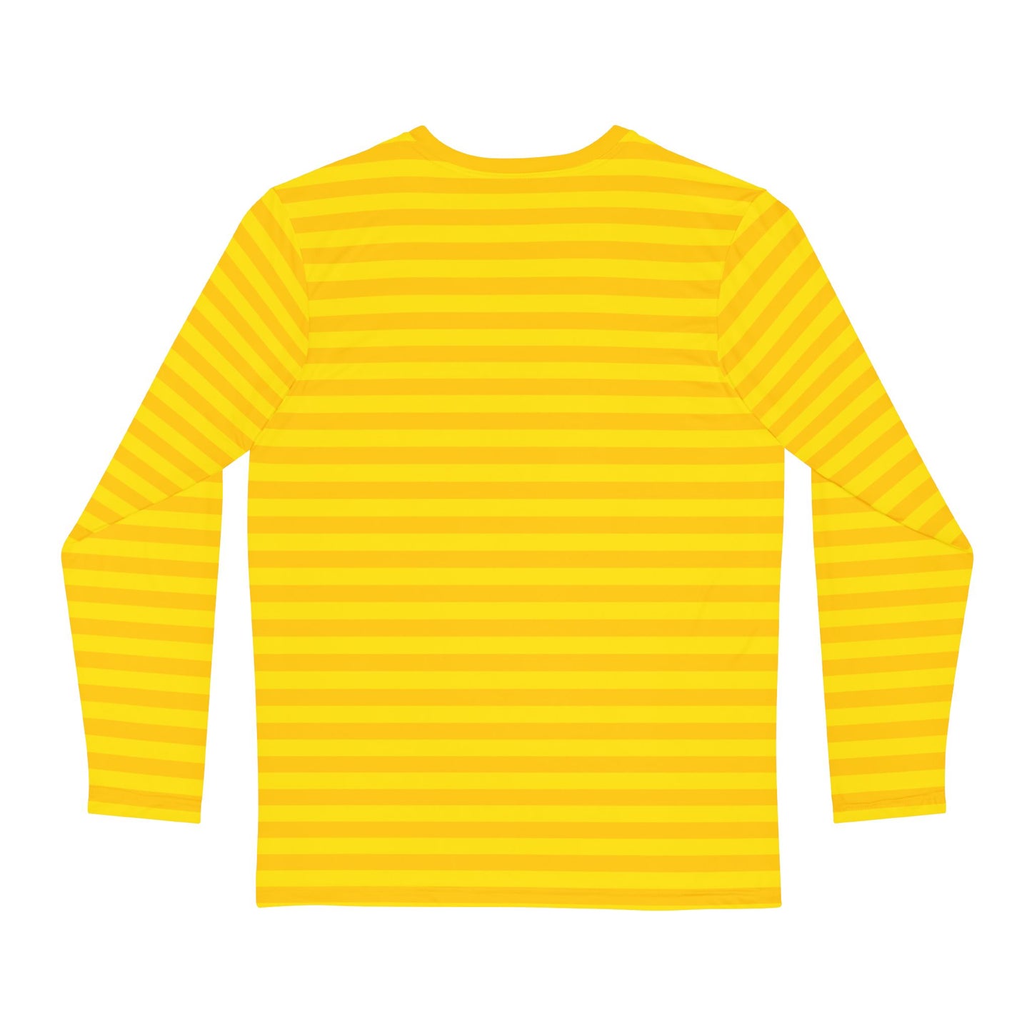 Citron Yellow Striped Men's Long Sleeve Shirt