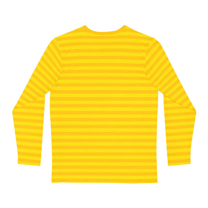 Citron Yellow Striped Men's Long Sleeve Shirt