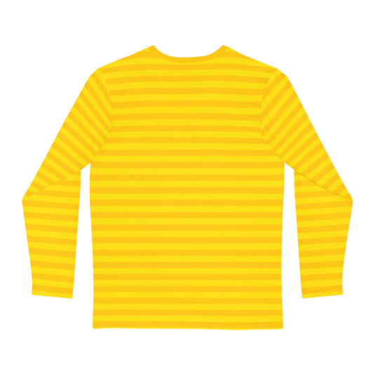 Citron Yellow Striped Men's Long Sleeve Shirt