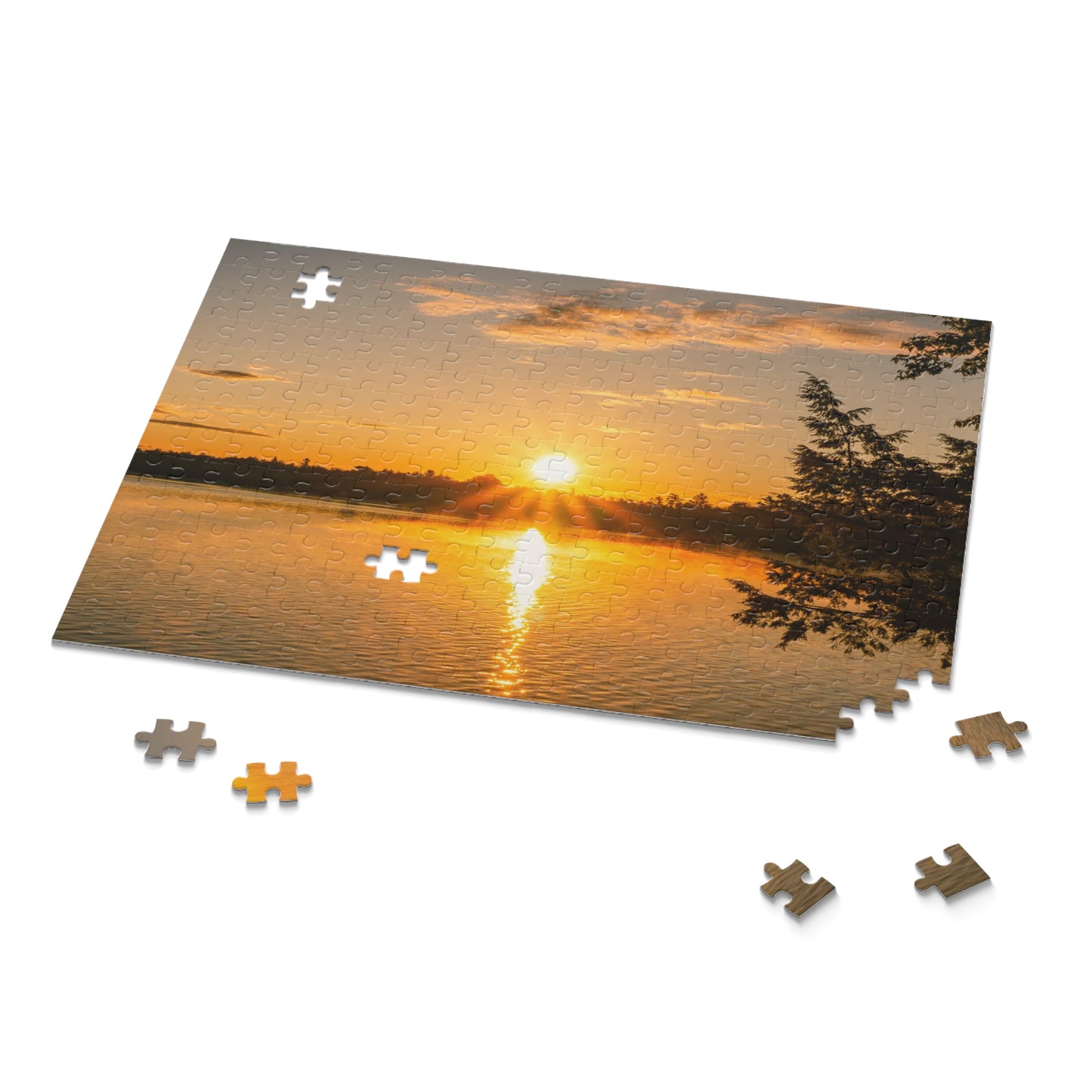 Sunbeams Streaming Onto Forest Path Puzzle (120, 252, 500-Piece)