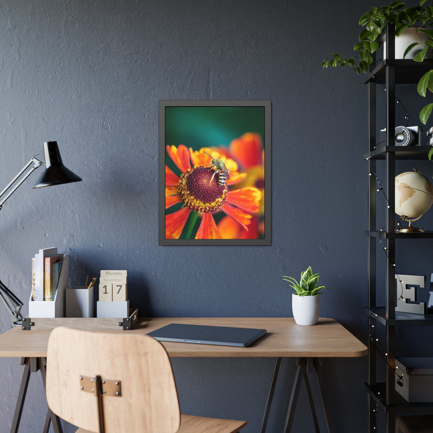 Fashionable Sweat Bee Framed Print | Nature Photography