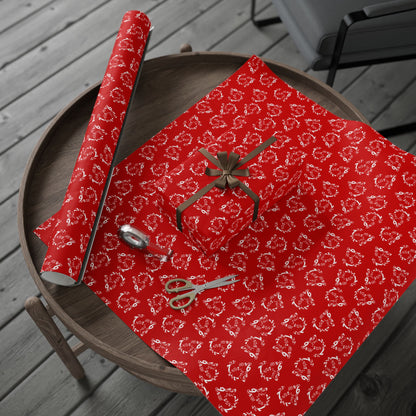 6-7 Meme Illusion Red + White Wrapping Paper Roll (3 sizes)