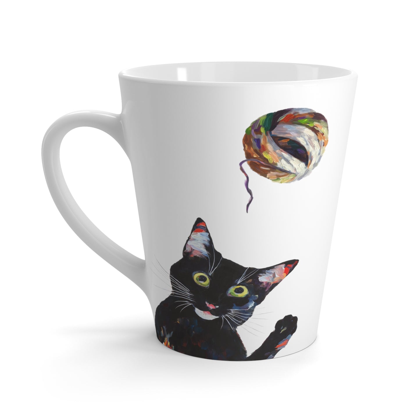 Cat Yarn Ball 12oz Latte Mug