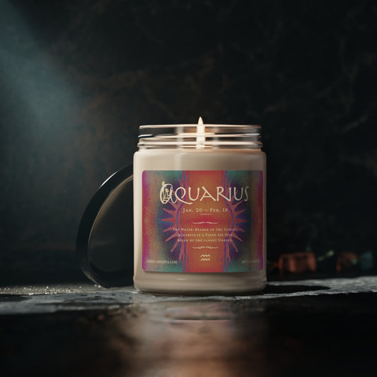 Aquarius Zodiac Vibes 9oz Soy Candle, 5 scents