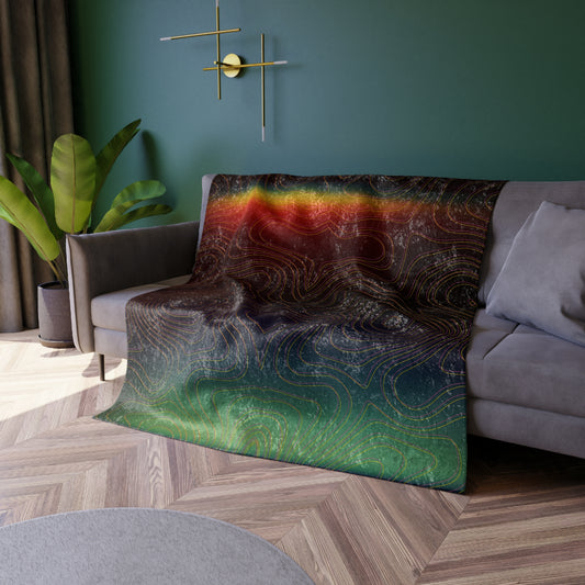 Spectral Heat Wave Velvet Blanket
