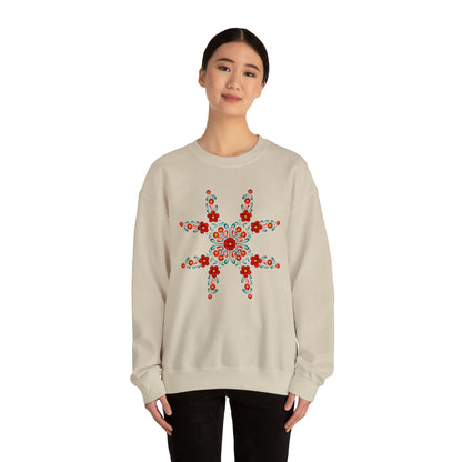 Painted Summer Flowers Women's Sweatshirt, 3 colors