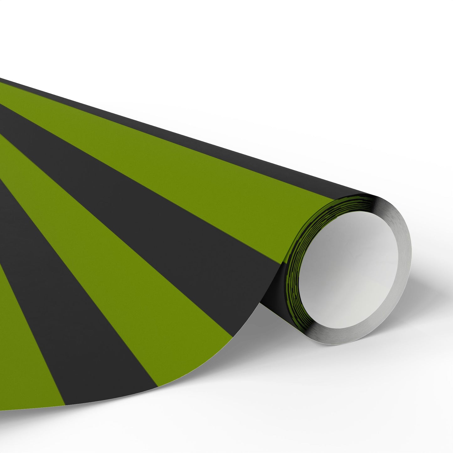 Avocado Green Striped Wrapping Paper Roll (3 sizes)