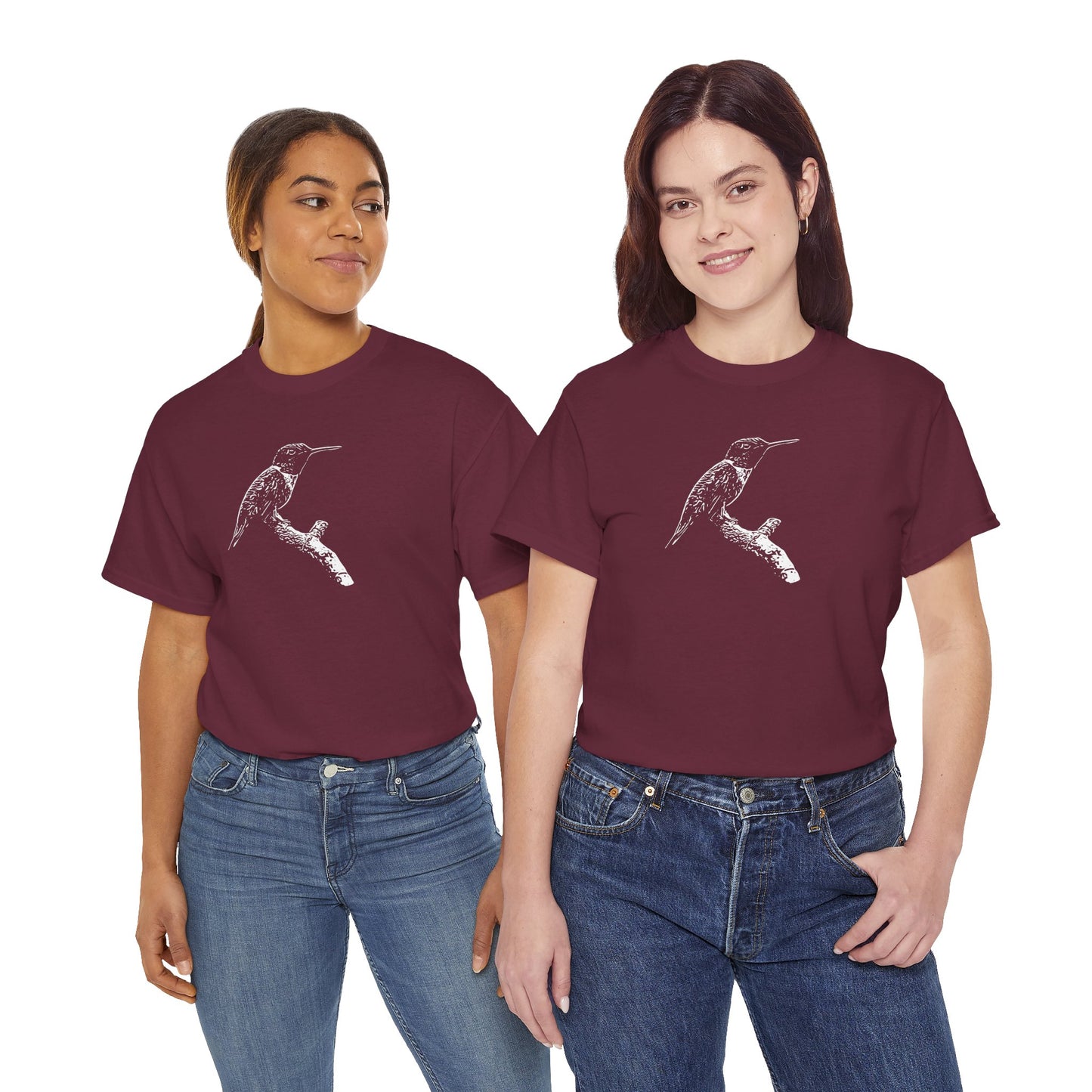 Hummingbird Adult 100% Cotton T-Shirt (Multicolors)