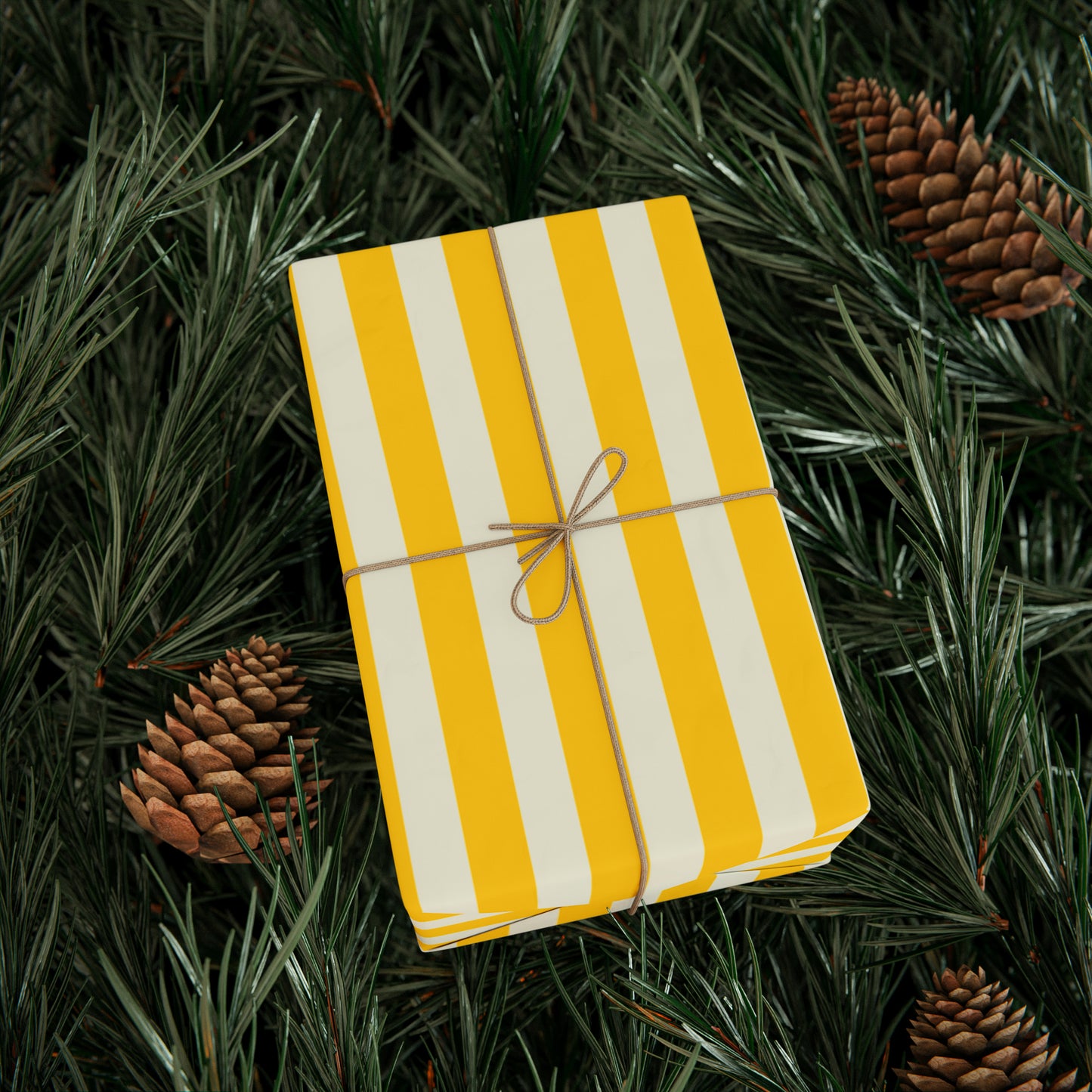 Lemony Yellow Stripes Wrapping Paper Roll (3 sizes)