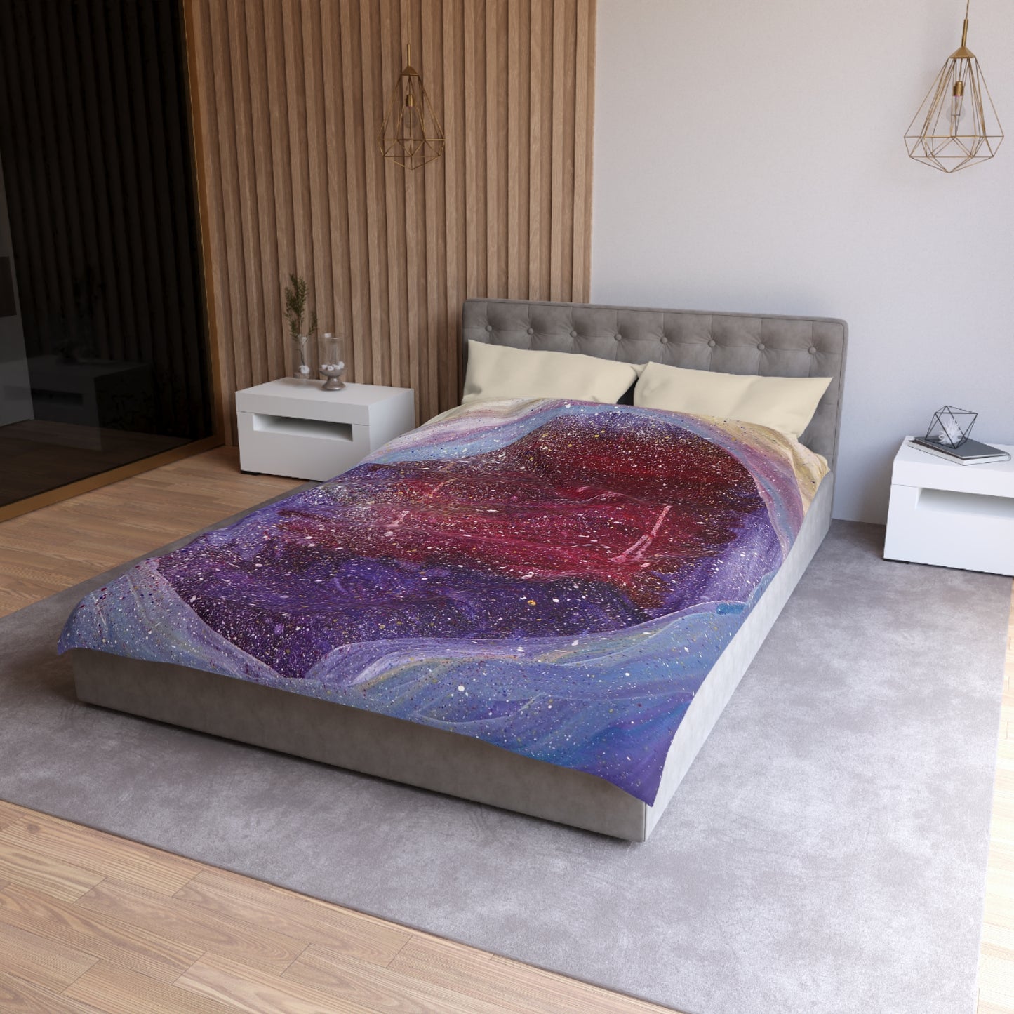 Plato's Cave Painting Woven Duvet Cover