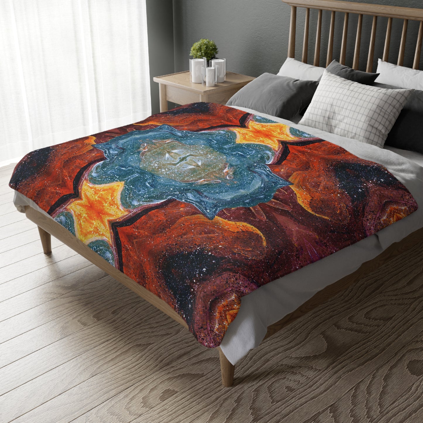 Cosmic Cell Division Faux Mink Velveteen Blanket