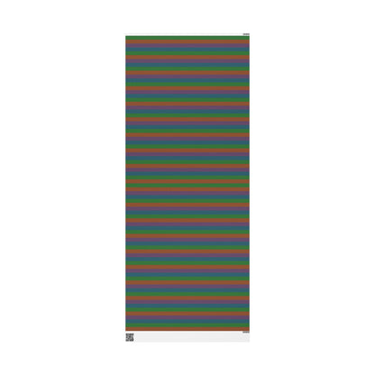 Muted Colorful Stripes Wrapping Paper Roll (3 sizes)