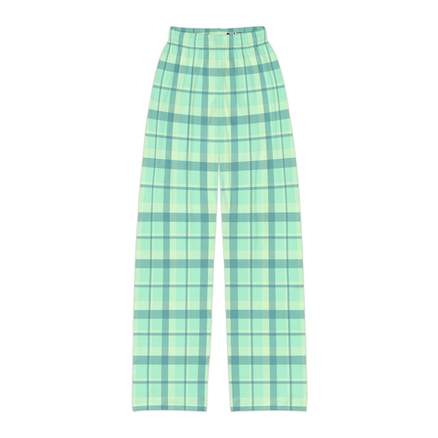 Minty Green Plaid Kids' Pajama Pants