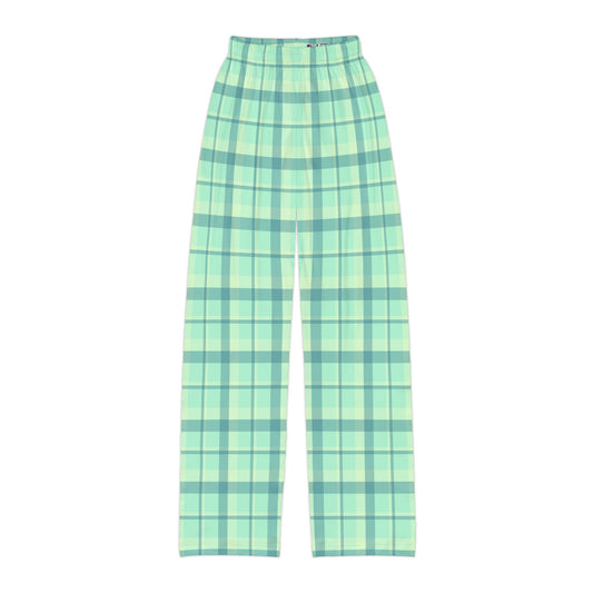 Minty Green Plaid Kids' Pajama Pants