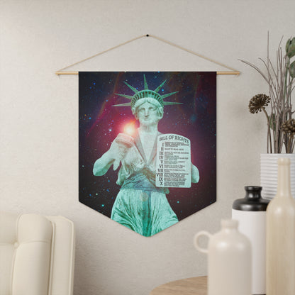 Divine Lady Liberty Wood + Twine Tapestry