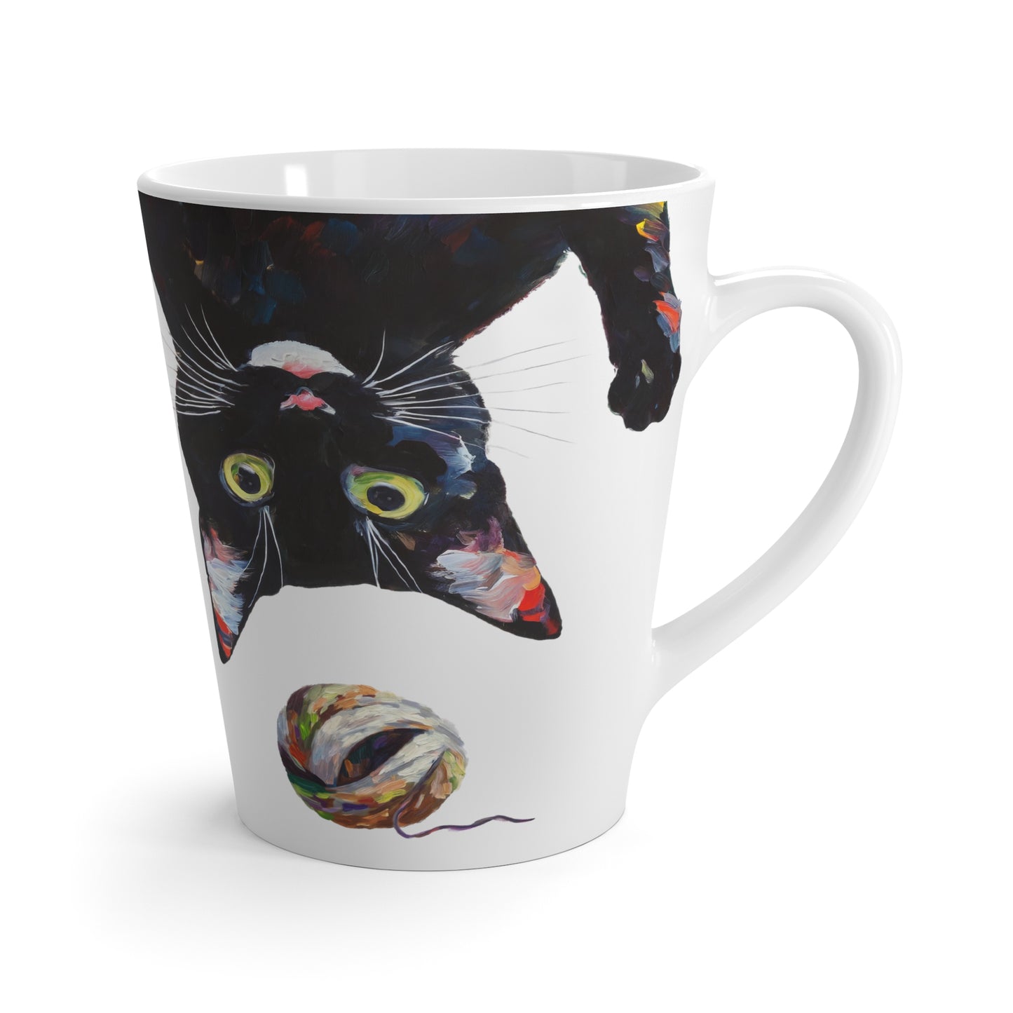 Cat Yarn Ball 12oz Latte Mug