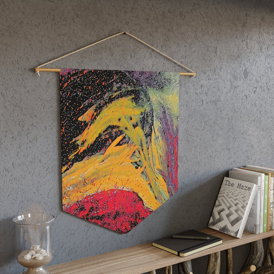 An Ocean of Color Wood + Twine Tapestry