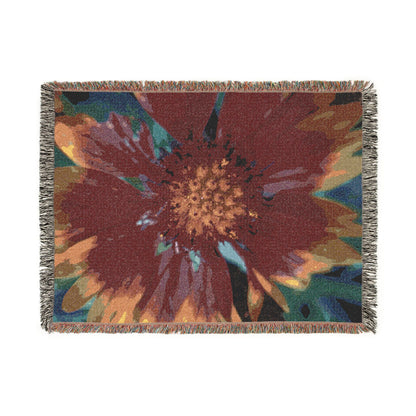 Cosmos Flower 100% Cotton Woven Blanket (3 sizes) | Made In USA